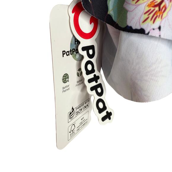 PatPat Floral Ruffle Sleeve Front Keyhole Cutout One-Piece Swimsuit Size Small - Picture 3 of 12